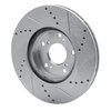E-Line Drilled & Slotted Silver Brake Rotor, Fits Select Acura/Honda, Position: Front Left - image 4