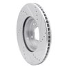 E-Line Drilled & Slotted Silver Brake Rotor, Fits Select Acura/Honda, Position: Front Left - image 2