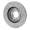 E-Line Drilled & Slotted Silver Brake Rotor, 1991-2001 Fits Multiple Makes/Models, Position: Front Left - image 1