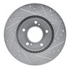 E-Line Drilled & Slotted Silver Brake Rotor, 1991-2001 Fits Multiple Makes/Models, Position: Front Left - image 4
