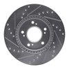 E-Line Drilled & Slotted Silver Brake Rotor, 1991-2001 Fits Multiple Makes/Models, Position: Front Right - image 4