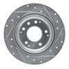 E-Line Drilled & Slotted Silver Brake Rotor, 1991-1999 Fits Multiple Makes/Models, Position: Rear Left - image 4