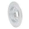 E-Line Drilled & Slotted Silver Brake Rotor, 1991-1999 Fits Multiple Makes/Models, Position: Rear Right - image 2