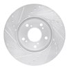 E-Line Drilled & Slotted Silver Brake Rotor, 1998-2021 Acura/Honda, Position: Front Right - image 4