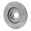 E-Line Drilled & Slotted Silver Brake Rotor, 2002-2015 Acura/Honda, Position: Front Left - image 3