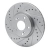 E-Line Drilled & Slotted Silver Brake Rotor, 2002-2015 Acura/Honda, Position: Front Left - image 4