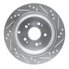 E-Line Drilled & Slotted Silver Brake Rotor, 2005-2018 Acura/Honda, Position: Rear Left - image 3