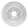E-Line Drilled & Slotted Silver Brake Rotor, 2005-2010 Acura/Honda, Position: Rear Left - image 4