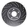 E-Line Drilled & Slotted Silver Brake Rotor, 2009-2014 Acura/Honda, Position: Front Left - image 1