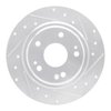 E-Line Drilled & Slotted Silver Brake Rotor, Fits Select Acura/Honda, Position: Front Left - image 3