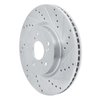 E-Line Drilled & Slotted Silver Brake Rotor, Fits Select Acura/Honda, Position: Front Right - image 2