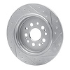 E-Line Drilled & Slotted Silver Brake Rotor, Fits Select Acura/Honda, Position: Rear Left - image 1