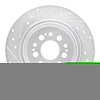 E-Line Drilled & Slotted Silver Brake Rotor, Fits Select Acura/Honda, Position: Rear Right