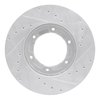 E-Line Drilled & Slotted Silver Brake Rotor, 1995-2011 Fits Multiple Makes/Models, Position: Front Left - image 3