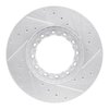 E-Line Drilled & Slotted Silver Brake Rotor, 1995-2018 Fits Multiple Makes/Models, Position: Rear Left - image 2