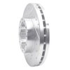 E-Line Drilled & Slotted Silver Brake Rotor, 1995-2018 Fits Multiple Makes/Models, Position: Rear Left - image 3