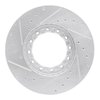 E-Line Drilled & Slotted Silver Brake Rotor, 1995-2018 Fits Multiple Makes/Models, Position: Rear Right - image 2