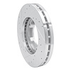 E-Line Drilled & Slotted Silver Brake Rotor, 2000-2018 Fits Multiple Makes/Models, Position: Front Right - image 1