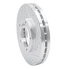 E-Line Drilled & Slotted Silver Brake Rotor, 2000-2018 Fits Multiple Makes/Models, Position: Front Right - image 2
