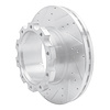 E-Line Drilled & Slotted Silver Brake Rotor, 2005-2017 Fits Multiple Makes/Models, Position: Front & Rear Left - image 1