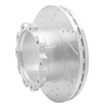 E-Line Drilled & Slotted Silver Brake Rotor, 2005-2017 Fits Multiple Makes/Models, Position: Front & Rear Left - image 1