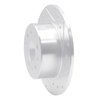 E-Line Drilled & Slotted Silver Brake Rotor, 1961-1991 Mercedes-Benz, Position: Rear Right - image 3