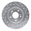 E-Line Drilled & Slotted Silver Brake Rotor, 1987-2015 Fits Multiple Makes/Models, Position: Rear Left - image 2