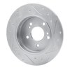 E-Line Drilled & Slotted Silver Brake Rotor, 1987-2015 Fits Multiple Makes/Models, Position: Rear Left - image 3