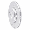 E-Line Drilled & Slotted Silver Brake Rotor, 1990-1992 Mercedes-Benz, Position: Front Left - image 1
