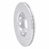 E-Line Drilled & Slotted Silver Brake Rotor, 1990-1992 Mercedes-Benz, Position: Front Left - image 2