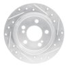 E-Line Drilled & Slotted Silver Brake Rotor, 1983-1995 Mercedes-Benz, Position: Rear Left - image 4