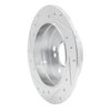 E-Line Drilled & Slotted Silver Brake Rotor, 1983-1995 Mercedes-Benz, Position: Rear Right - image 2