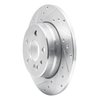E-Line Drilled & Slotted Silver Brake Rotor, 1991-1999 Mercedes-Benz, Position: Rear Left - image 3