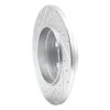 E-Line Drilled & Slotted Silver Brake Rotor, 1991-1999 Mercedes-Benz, Position: Rear Right - image 4