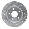E-Line Drilled & Slotted Silver Brake Rotor, 1994-1998 Mercedes-Benz, Position: Rear Left - image 3