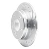E-Line Drilled & Slotted Silver Brake Rotor, 1994-1998 Mercedes-Benz, Position: Rear Right - image 3