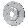 E-Line Drilled & Slotted Silver Brake Rotor, 1994-2002 Mercedes-Benz, Position: Right Front - image 1