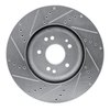 E-Line Drilled & Slotted Silver Brake Rotor, 1994-2002 Mercedes-Benz, Position: Right Front - image 4