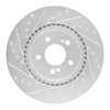 E-Line Drilled & Slotted Silver Brake Rotor, 1993-2002 Mercedes-Benz, Position: Rear Right - image 3