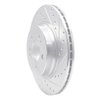 E-Line Drilled & Slotted Silver Brake Rotor, 1993-2002 Mercedes-Benz, Position: Rear Right - image 4