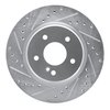 E-Line Drilled & Slotted Silver Brake Rotor, 1998-2009 Fits Multiple Makes/Models, Position: Rear Left - image 3