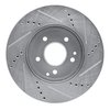 E-Line Drilled & Slotted Silver Brake Rotor, 1996-2015 Mercedes-Benz, Position: Front Left - image 4