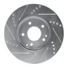 E-Line Drilled & Slotted Silver Brake Rotor, 1996-2015 Mercedes-Benz, Position: Front Right - image 3