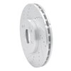 E-Line Drilled & Slotted Silver Brake Rotor, 1996-2011 Fits Multiple Makes/Models, Position: Front Left - image 2