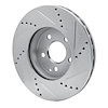 E-Line Drilled & Slotted Silver Brake Rotor, 2003-2009 Mercedes-Benz, Position: Front Left - image 1