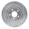 E-Line Drilled & Slotted Silver Brake Rotor, 2003-2009 Mercedes-Benz, Position: Front Left - image 2