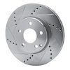 E-Line Drilled & Slotted Silver Brake Rotor, 2003-2009 Mercedes-Benz, Position: Front Left - image 4