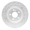 E-Line Drilled & Slotted Silver Brake Rotor, 2003-2006 Mercedes-Benz, Position: Rear Right - image 2
