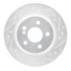 E-Line Drilled & Slotted Silver Brake Rotor, 2003-2006 Mercedes-Benz, Position: Rear Right - image 3