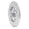 E-Line Drilled & Slotted Silver Brake Rotor, 2007-2013 Mercedes-Benz, Position: Rear Right - image 4